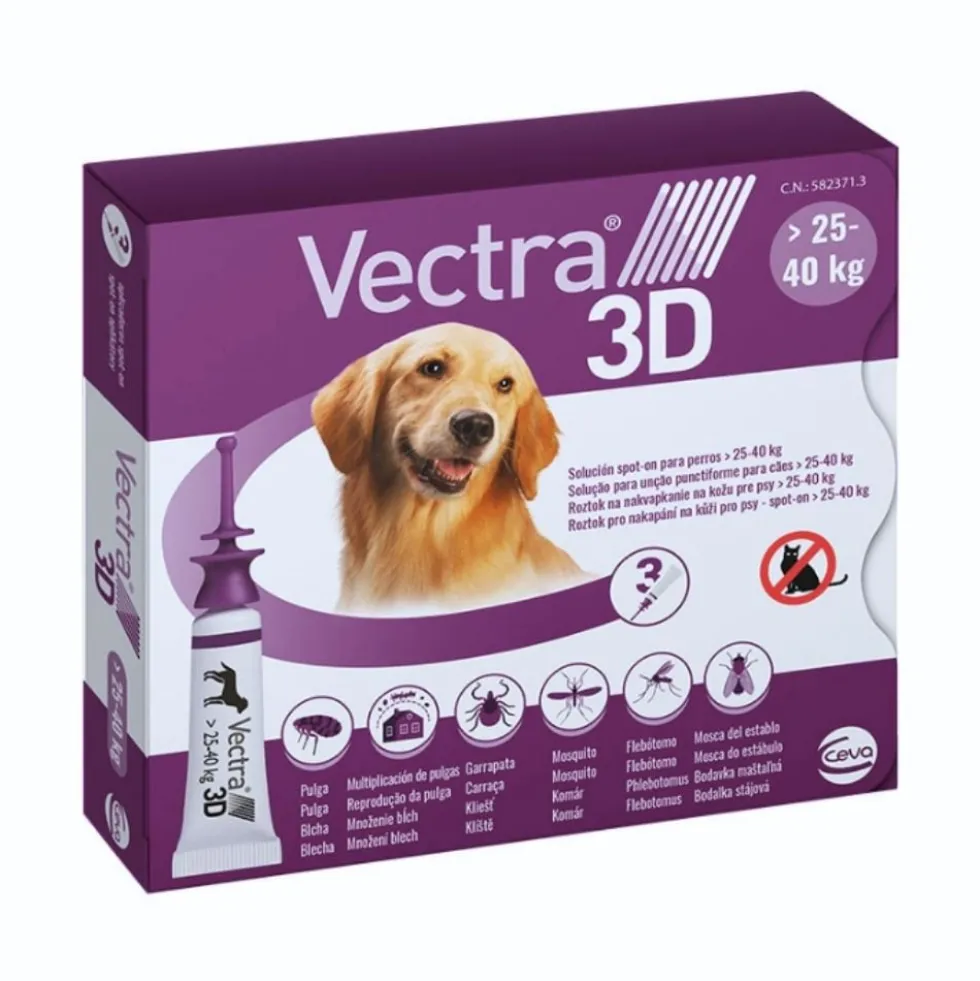 Pipeta Antiparasitaria Vectra 3D para Perro (3 uds) 25-40kg