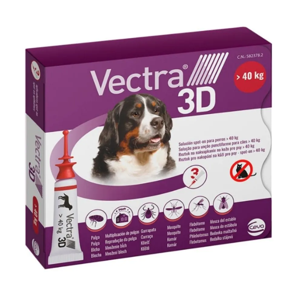 Pipeta Antiparasitaria Vectra 3D para Perro (3 uds) +40kg