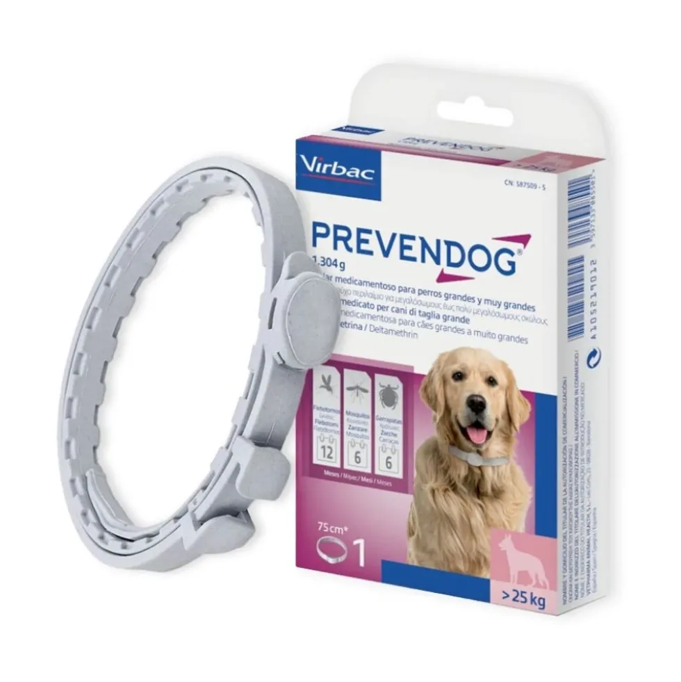 PrevenDog Collar Antiparasitario de 75cm para Perros +25kg