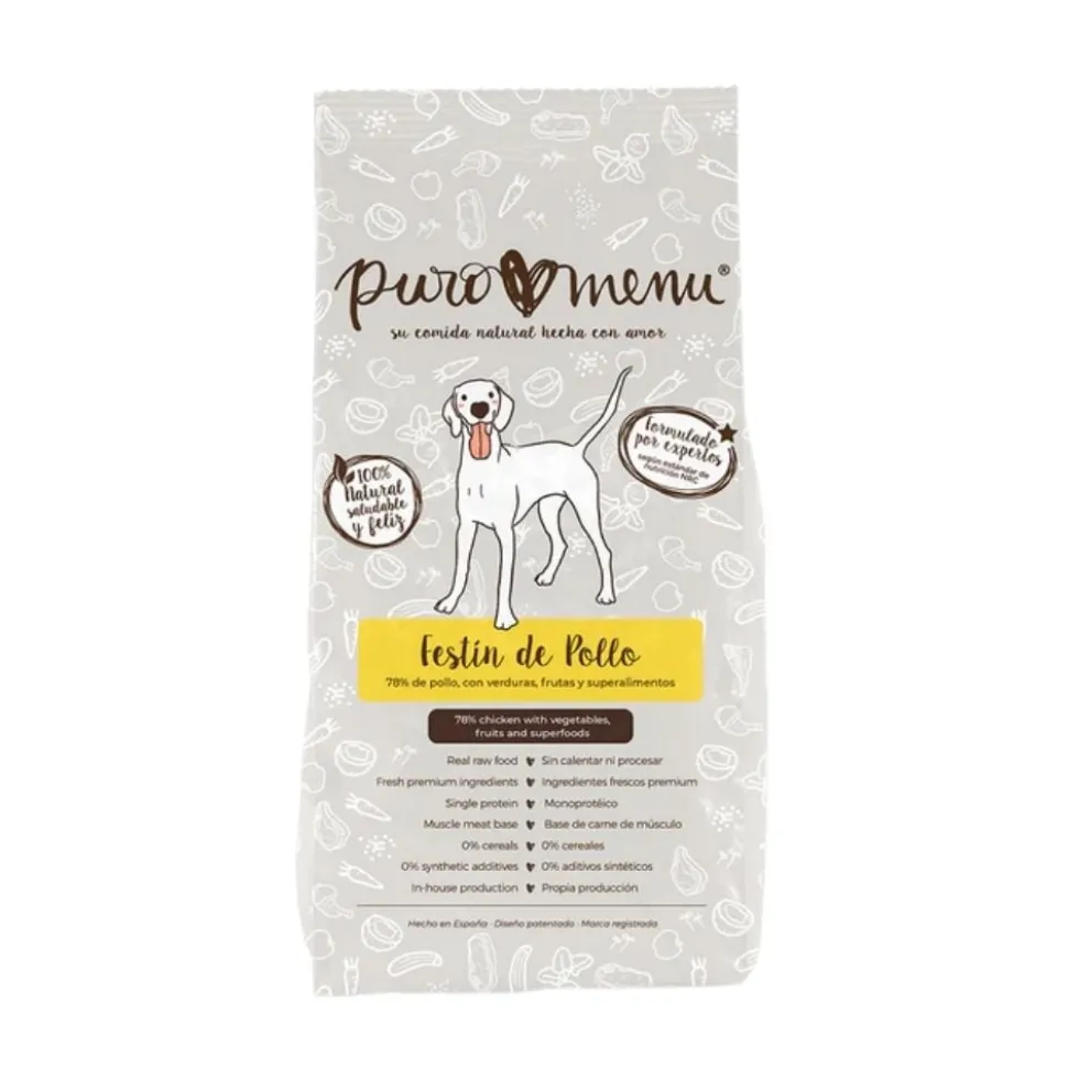 Puromenu Dieta BARF Pollo (Festín de Pollo) para Perro