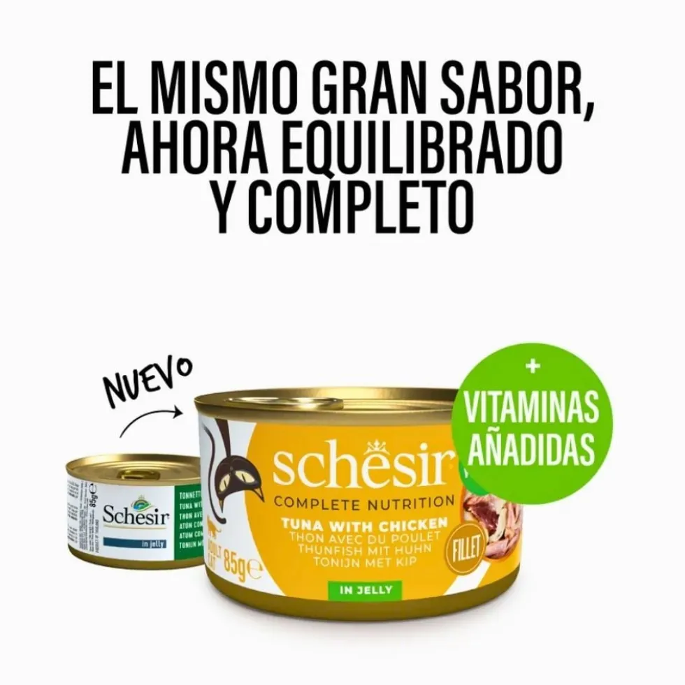 Schesir Lata de Atún con Pollo en Gelatina para Gato