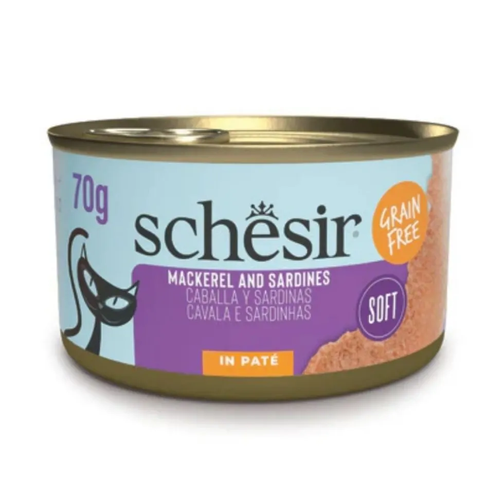 Schesir Lata de Paté de Caballa con Sardinas para Gato