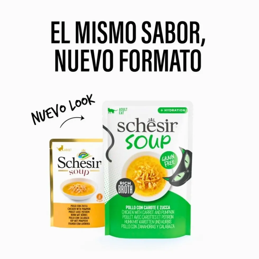 Schesir Sopa de Pollo con Calabaza para Gato
