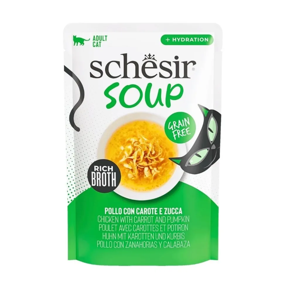 Schesir Sopa de Pollo con Calabaza para Gato