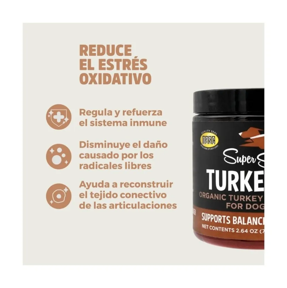 Suplemento Super Snouts Turkey Tail para Perros y Gatos