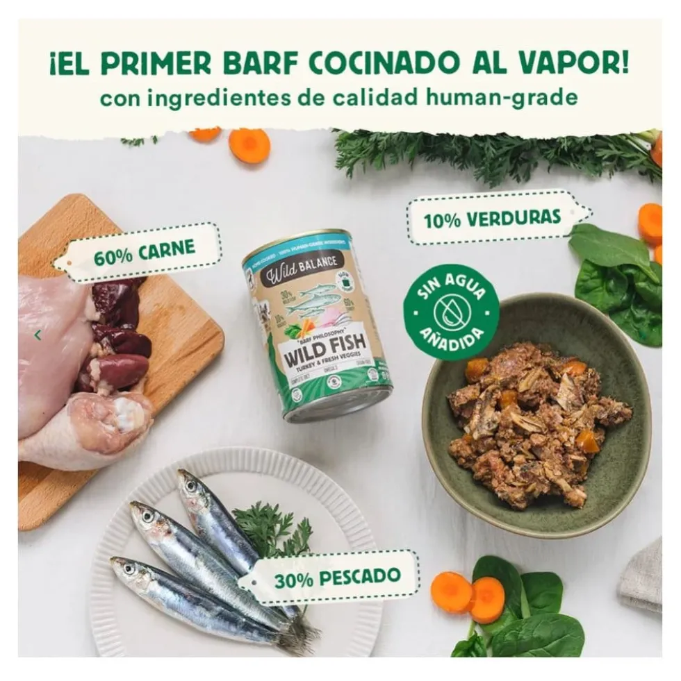 Wild Balance Comida Húmeda Cocinada Wild Fish para Perro