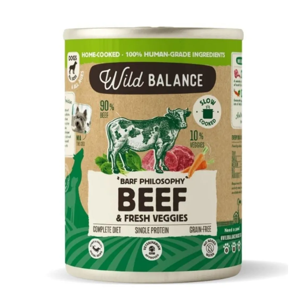 Wild Balance Comida Húmeda Cocinada de Ternera para Perro