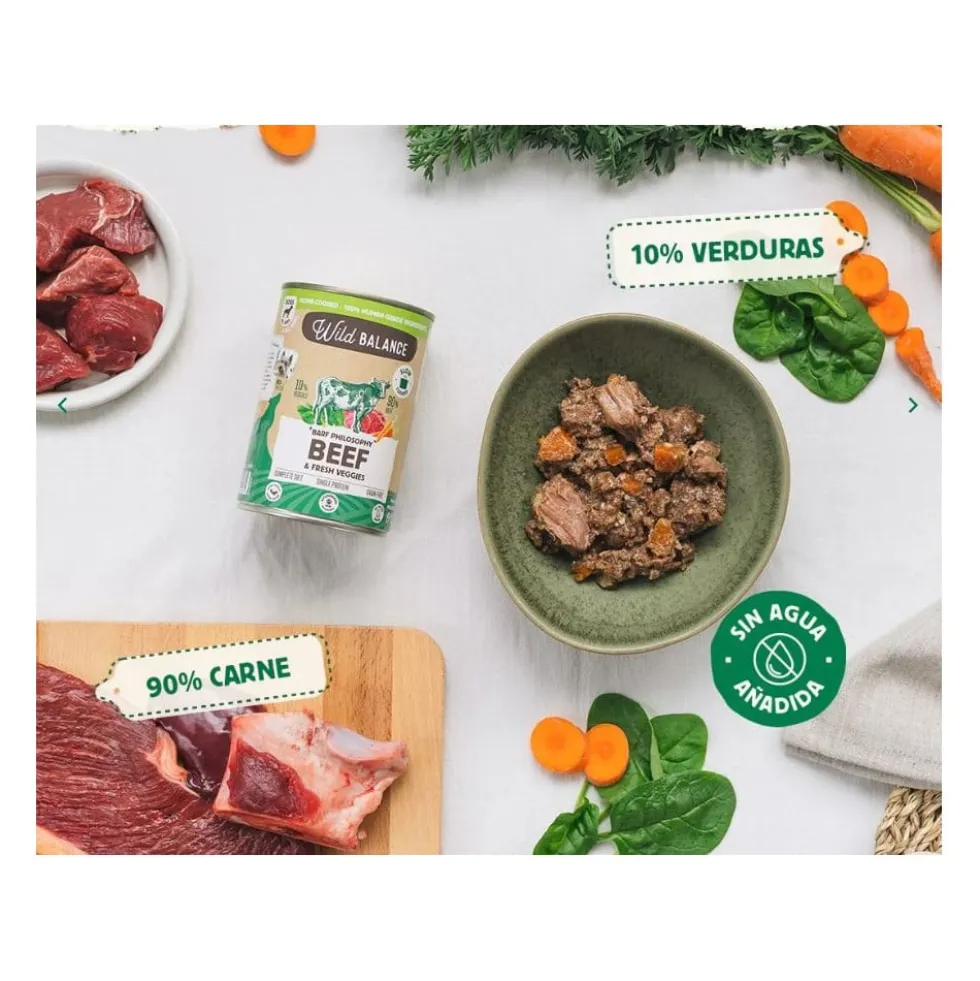 Wild Balance Comida Húmeda Cocinada de Ternera para Perro