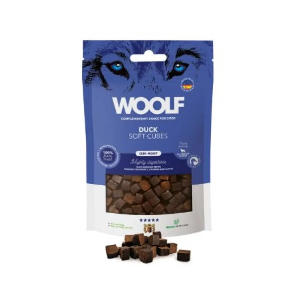 Woolf Cubitos de Pato Semihúmedos para Perros