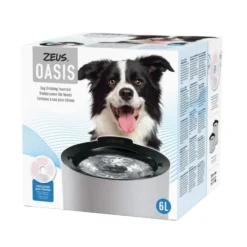 Zeus Oasis Fuente de Acero Inoxidable para Perros